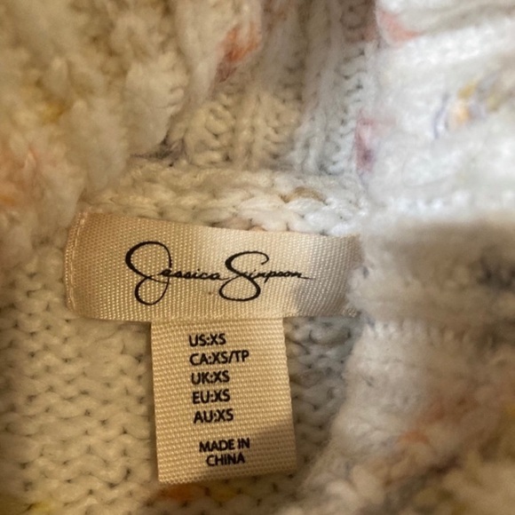 Jessica Simpson Cream Cowl Neck Sweater Women’s XS - Picture 3 of 3